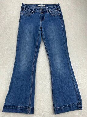 Rock &‎ Roll Bootcut Jeans Womens W26 L32 Blue Denim Mid Rise Trouser Stretch